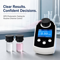 Fotómetro Portátil de Cloro Libre, Analizador Digital de Cloro Residual en Agua con Reactivo en Polvo DPD para Tratamiento de Agua