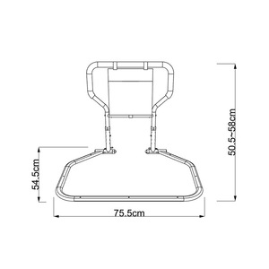 Barandilla de Cama Plegable de 75.5cm x 54.5cm, Altura Ajustable, Dispositivo de Asistencia para Personas Mayores - Product Image 1