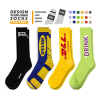 Chaussettes de sport personnalisées avec votre propre logo, emballage gratuit, échantillon gratuit, chaussettes en coton doux et confortables, chaussettes décontractées, design personnalisé, chaussettes pour hommes