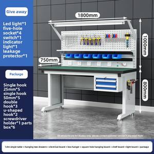 Table de travail antistatique en acier avec éclairage pour atelier d'usine, idéale pour la maintenance et la réparation électronique, convient également pour la cuisine et la salle de bain - Product Image 6