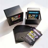 Nouvelles cartes personnalisées 2027 : Impression sur papier noir, cartes d'affirmation portables, cartes à jouer carrées personnalisées