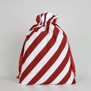 Grand sac de Noël à rayures rouges et blanches de la marque High King Factory, sac réutilisable du Père Noël, sac cadeau de Noël, sacs pour cadeaux de fête de Noël - Product Image 6