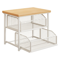 Support pour machine à café, organisateur de comptoir pour bar à café avec tiroir coulissant pour dosettes de café, sachets de thé, tasses et accessoires