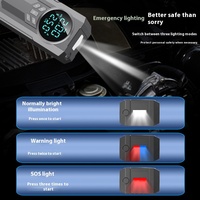 Démarreur multifonctionnel 4-en-1 en ABS avec batterie externe, lampe LED et pompe numérique pour voiture