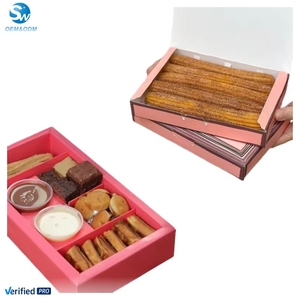 Envases de Papel Desechables Biodegradables de Grado Alimenticio con Recubrimiento UV <span class=keywords><strong>para</strong></span> <span class=keywords><strong>Churros</strong></span> Calientes y Sushi, Tamaño Personalizado - Product Image 1