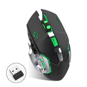 Ratón Inalámbrico Recargable para Juegos con Iluminación Colorida y 4 Velocidades DPI para Computadora Portátil - Product Image 1
