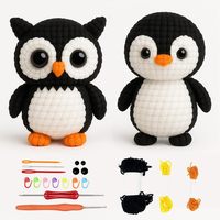 Kit de Crochet Personnalisable en Gros pour Débutants – Ensemble d'Outils Faciles pour Projets d'Artisanat Thème Hibou – Jouet de Tricot et de Création Artistique