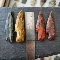 Pointes de flèches en agate taillées à la main, 2 pouces, imitation antique, objet de collection, artisanat d'art du Gujarat