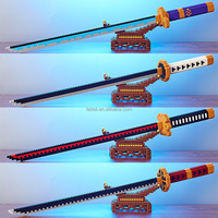 Katana 3D lumineux en métal et plastique ABS, style arme de l'anime Demon Slayer, briques de construction DIY, couleur personnalisée pour