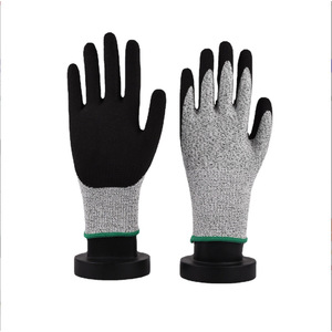 Gants de travail anti-coupure Lao An, niveau 5, HPPE, paume enduite de nitrile givré, pour la fabrication mécanique - Product Image 4