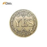 Oui ou non Challenge Coin Pièce porte-bonheur en métal Pièce de collection plaquée bronze antique