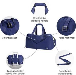 Muestra Gratuita, Bolsa de Yoga Personalizada con Logotipo, Pequeña, Blanca, Impermeable, de un Solo Hombro, para Gimnasio y Deportes, con Bolsillo - Product Image 6