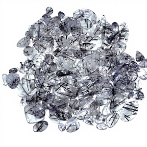 Tourmaline noire naturelle de haute qualité, quartz, cabochons ovales de 20 à 45 mm, pierres brutes certifiées par un tiers, vente en gros pour la fabrication de bijoux - Product Image 4