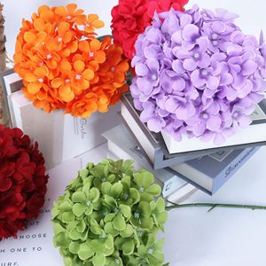 Fleurs d'hortensia artificielles, grande fleur en soie unique, décoration de mariage et de maison, fait main - Product Image 1
