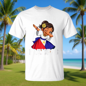 Maglietta promozionale unisex per adulti bianca con stampa Principessa Filippina delle Filippine - Product Image 3