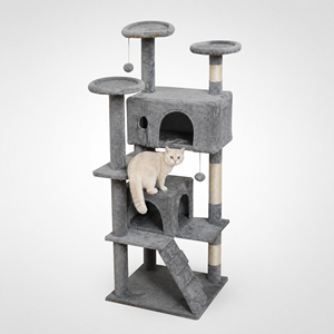 Arbre à chat <span class=keywords><strong>en</strong></span> gros, directement de l'usine, robuste <span class=keywords><strong>en</strong></span> bois, avec lit pour chat et griffoir, pour chats de grande taille et poids lourd, export - Product Image 4