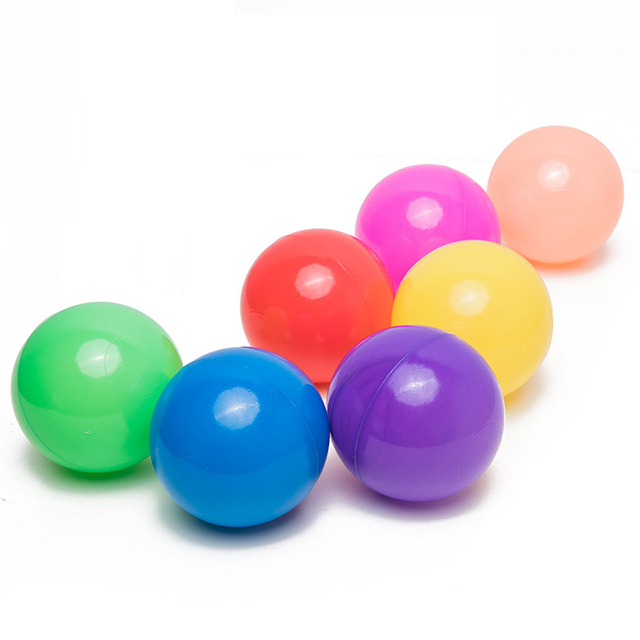 Wholesale Yellow Blue Black White colorful plastic ocean ball Size 8cm High quality safe ball pit balls for kids play