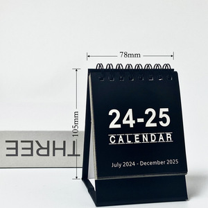 2025 2026 sáng tạo đơn giản nhỏ Máy tính để bàn lịch in sử dụng đồng hồ - Product Image 3