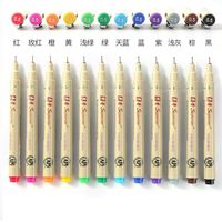 Stylos marqueurs permanents professionnels de qualité supérieure, 12 couleurs, en plastique, micro-stylos fins pour modèles en papier MS-807C
