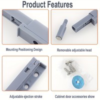 Amortisseur de porte de placard à fermeture douce en plastique de 120 mm, à ouverture magnétique par pression, pour cuisine traditionnelle