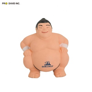 Balle anti-stress amusante en forme de lutteur de sumo, couleur et logo personnalisés, certifiée sécurité, jouet de décompression pour enfants et adultes, cadeau anti-stress - Product Image 2