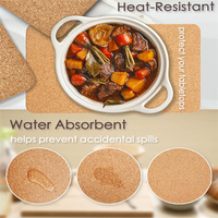 Taille personnalisée classique liège isolé napperon chaud imperméable épaissi pour cuisine salle à manger Logo imprimé Table à manger accessoire