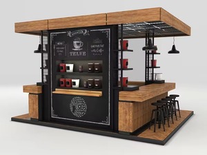Kiosque à café d'<span class=keywords><strong>extérieur</strong></span> personnalisable Design Mall Coffee pour <span class=keywords><strong>vitrine</strong></span> avec présentoir à pâtisserie Produit OEM - Product Image 3