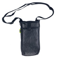 Grande demande Logo personnalisé Camping en plein air Porte-bouteille de café, thé et sport en maille avec bandoulière Sac pour bouteille d'eau