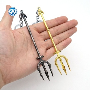 Aquaman Trident arma colgante arpón llavero de Metal Regalo de Cumpleaños Dropshipping - Product Image 4