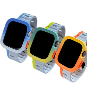 Nueva llegada caja de dos colores con correas de reloj 38/40/41/42/44/45/49mm <span class=keywords><strong>correa</strong></span> de repuesto para reloj inteligente para <span class=keywords><strong>correa</strong></span> de reloj <span class=keywords><strong>Apple</strong></span> - Product Image 1