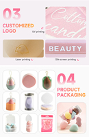 Éponges de maquillage en forme de mini bec de canard personnalisées, mignonnes, en gros, pour crème pour le visage