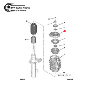 Pièces de suspension automobile, joint d'amortisseur avant 5038G6 5038.G6 pour Peugeot 208 C3 301 2008 Citroën C3 - Product Image 6