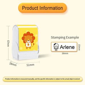 Sceau nominatif personnalisé pour enfants, <span class=keywords><strong>tampon</strong></span> flash pour élèves, autocollant nominatif en plastique imperméable pour vêtements de maternelle, cadeau Montessori, jouet pour bébé - Product Image 3