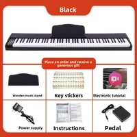 Electric Piano Keyboard Beginners Adults Home Use Wooden 88-Key Weighted Keyboard 100 Rhythms 1000 Tones 3.5mm Headphone Nastar
