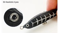 Leurre de pêche coulant ALPHA 18g/80mm en silicone, type Minnow, avec yeux 3D et action coulante pour eau salée/eau douce