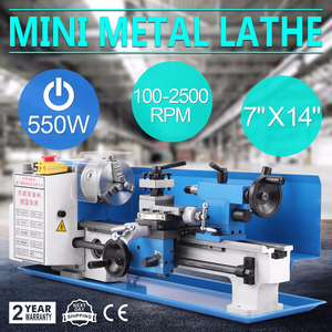 Mini torno de precisión de 550W 7 "x 14" Mini máquina de torno de metal metalúrgico - Product Image 2