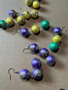 Boucles d'oreilles à perles pour femmes, grandes boucles d'oreilles pour le Mardi Gras, accessoires de bijoux pour le Mardi Gras, décoration de fête Nouvelle-<span class=keywords><strong>Orléans</strong></span> 2026 - Product Image 4