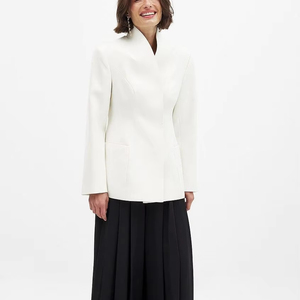 Fabricante de Ropa Ofrece Blazers Retro Personalizados al por Mayor para <span class=keywords><strong>Mujer</strong></span>, Blazers Modernos de Manga Larga - Product Image 1