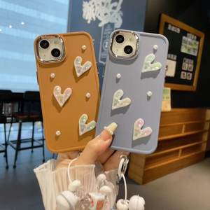 <span class=keywords><strong>Funda</strong></span> protectora de TPU de color sólido para teléfono, diseño de corazón de perla, marco de Metal para <span class=keywords><strong>Apple</strong></span> para <span class=keywords><strong>iPhone</strong></span> <span class=keywords><strong>XR</strong></span> 16PRO, <span class=keywords><strong>funda</strong></span> de teléfono móvil de color sólido - Product Image 6