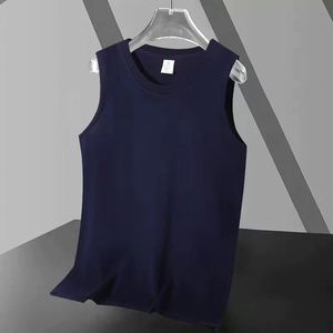 Chaleco Deportivo Americano Casual Unisex de Algodón Pesado de 240G, Color Sólido, Sin Mangas, Venta al Por Mayor - Product Image 3