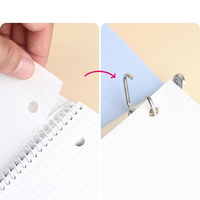 Hochwertiges kunden spezifisches Design Print-on-Demand 3-farbig trennbares, spiral gebundenes Notebook Hausaufgaben für das Zeichnen von Studien planern