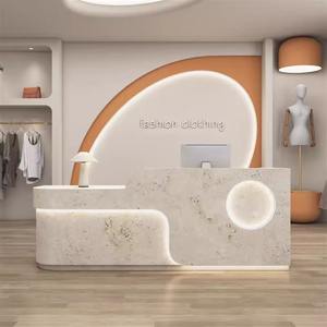 Bancone Bar Piccolo per Negozio di Abbigliamento, Salone di Parrucchiere, Centro Estetico, Istituto di Formazione, Reception - Bancone Cassa Moderno Minimalista - Product Image 4