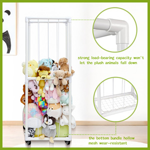   Étagère de rangement créative en PVC pour peluches, cage de rangement pour poupées avec fond en maille, organisateur pour peluches - Product Image 5