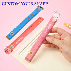 Righello in Plastica Multifunzionale con Logo Personalizzato, 15cm, Design a Onde Cartoon, Pratico e Creativo, Set per Scuola e <span class=keywords><strong>Matematica</strong></span> - Product Image 3