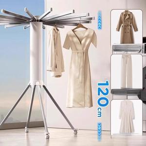Séchoir à linge <span class=keywords><strong>pliable</strong></span> en forme de <span class=keywords><strong>parapluie</strong></span> de maison Séchoir à linge mobile multifonctionnel sur pied pour balcon - Product Image 5