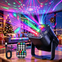 Éclairage décoratif de Noël, lumière disco DJ, projecteur LED à 60 motifs avec télécommande pour décorations de fêtes | YSH