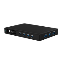 Chargeur GaN ultra-fin 560W QC4.0 PD 100W à charge rapide 5C3A, station d'alimentation portable multiport Type C avec câble rétractable 100W