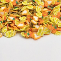 Groothandel 1KG/zak Premium Gemengde Warme Tinten Fruit & Groente Polymeerklei Korrels voor DIY Nagelkunst Decoratiemateriaal