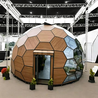 Dôme géodésique en verre sur mesure, résistant au vent et à la neige, pour cabane, hôtel de montagne alpin, stand d'exposition