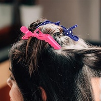En gros, Pinces à cheveux bec de canard personnalisables avec logo pour la coloration, spécialisées pour salons de coiffure, pour le positionnement et la séparation des mèches lors de la permanente et de la teinture